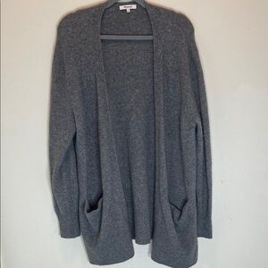 Madewell Gray Open Front Wool Blend Cardigan Size:L